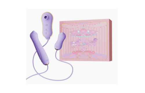 Saugvibrator mit Pumpe und Aufsätzen – UNICORN Set Lila