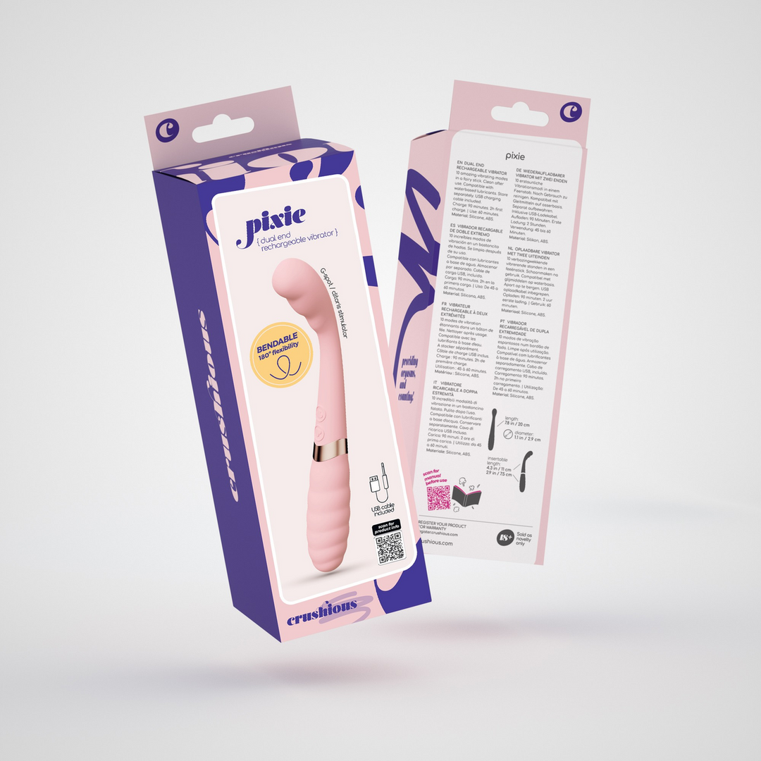 Pixie Flexibler Doppelvibrator Rosa – 10 Vibrationsstufen