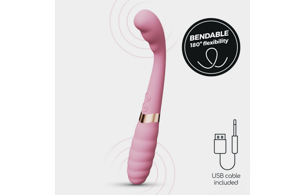 Pixie Flexibele Dubbele Vibrator Roze – 10 Vibratiestanden
