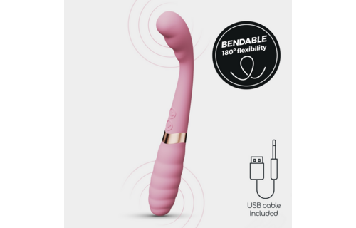 Pixie Flexible Double Vibrator Pink – 10 Vibration Settings