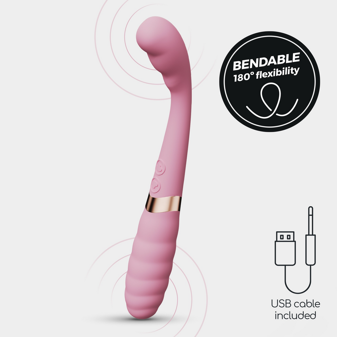 Pixie Flexible Double Vibrator Pink – 10 Vibration Settings