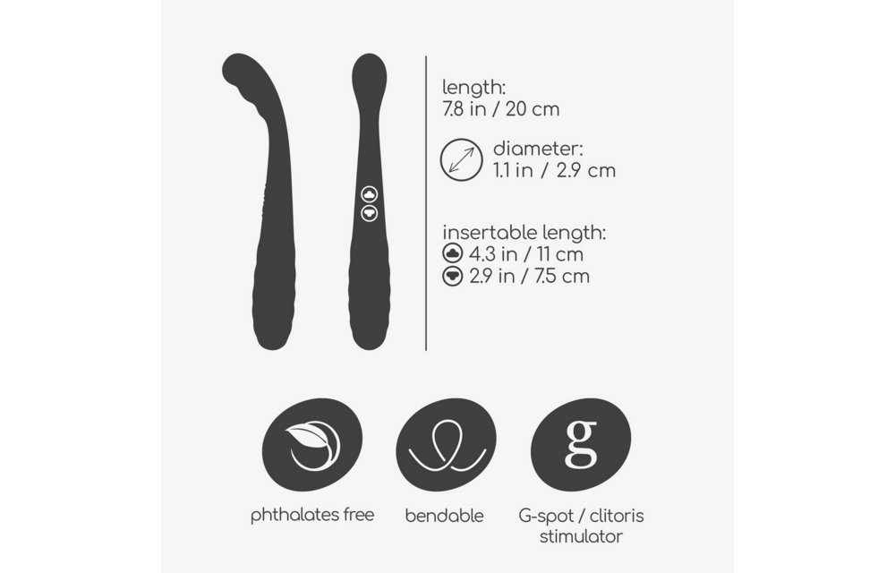 Pixie Flexible Double Vibrator Pink – 10 Vibration Settings