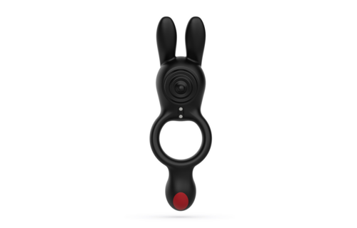 Dingo - Double Vibrating Cockring with Remote Control - Black