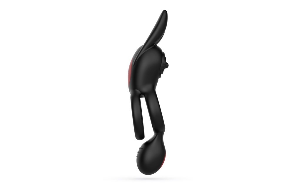 Dingo - Double Vibrating Cockring with Remote Control - Black