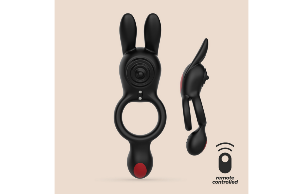 Dingo Vibrating Cock Ring Black - Remote Control & 9 Modes
