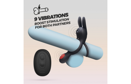 Dingo Vibrating Cock Ring Black - Remote Control & 9 Modes