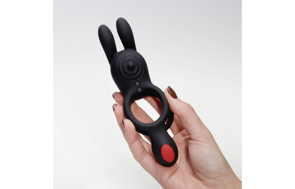 Dingo - Double Vibrating Cockring with Remote Control - Black