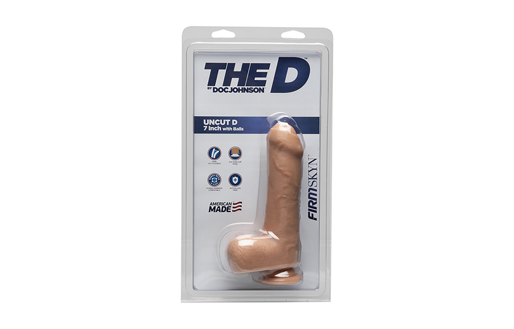 Ongeknipt D - Realistische FIRMSKYN Dildo met Ballen - 7 / 18 cm