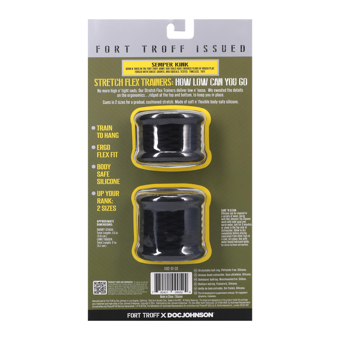 Stretch Flex Trainers Black – Comfort & Flexible Silicone