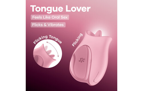Tongue Lover Flackernder Zungenvibrator Rosa – 8 Modi USB-C