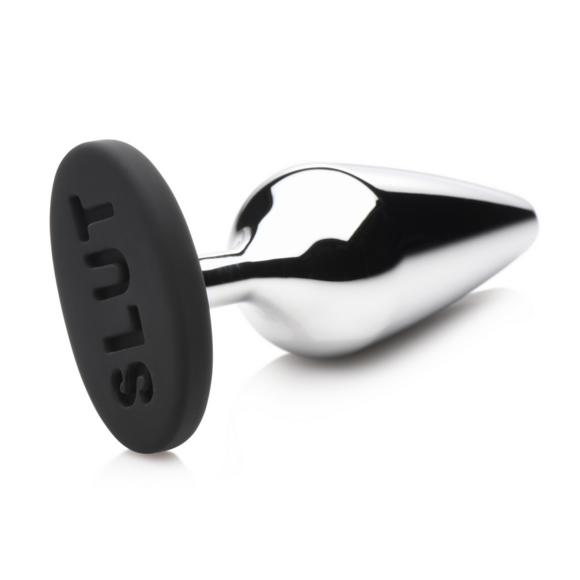 Butt Slut Anale Plug 13 cm - Metaal & Siliconen Zilver