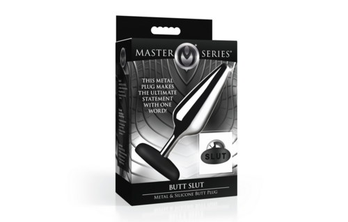 Butt Slut Anale Plug 13 cm - Metaal & Siliconen Zilver