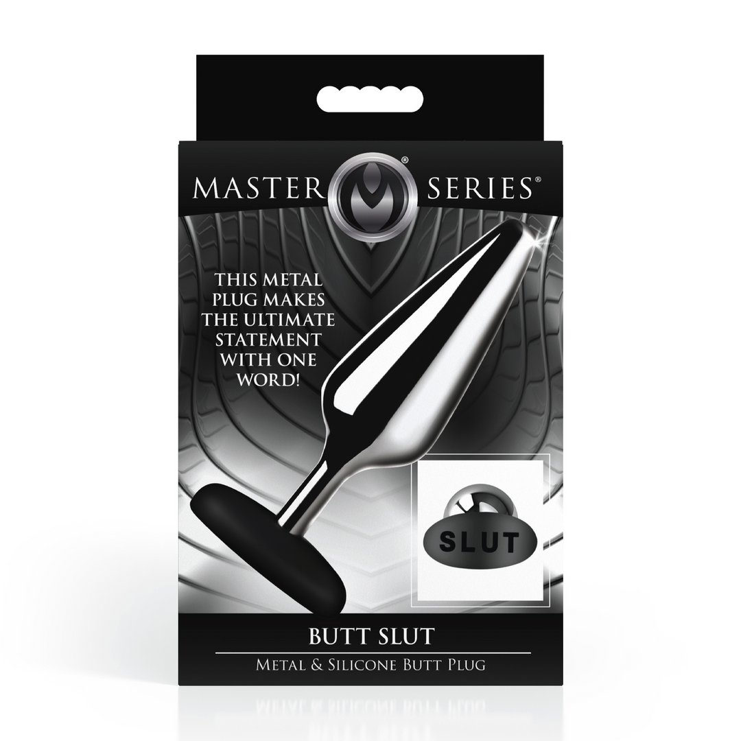 Butt Slut Anale Plug 13 cm - Metaal & Siliconen Zilver