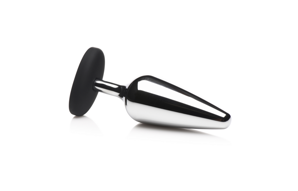 Butt Slut Analplug 13 cm – Metall & Silikon Silber