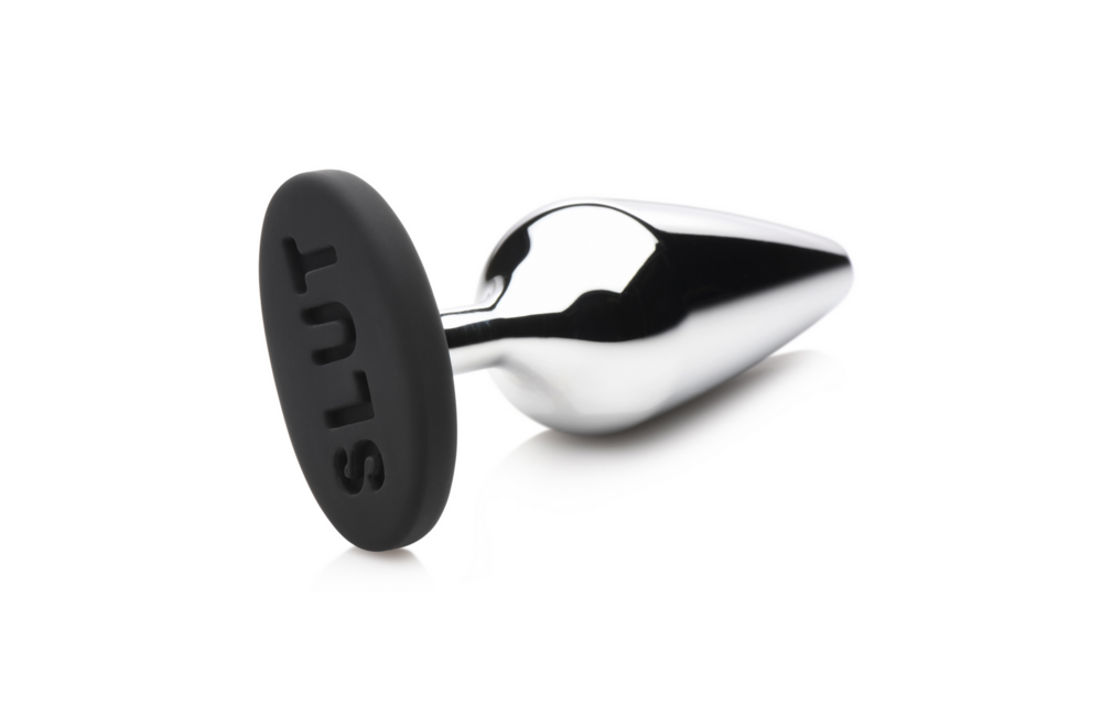 Butt Slut Anale Plug 13 cm - Metaal & Siliconen Zilver