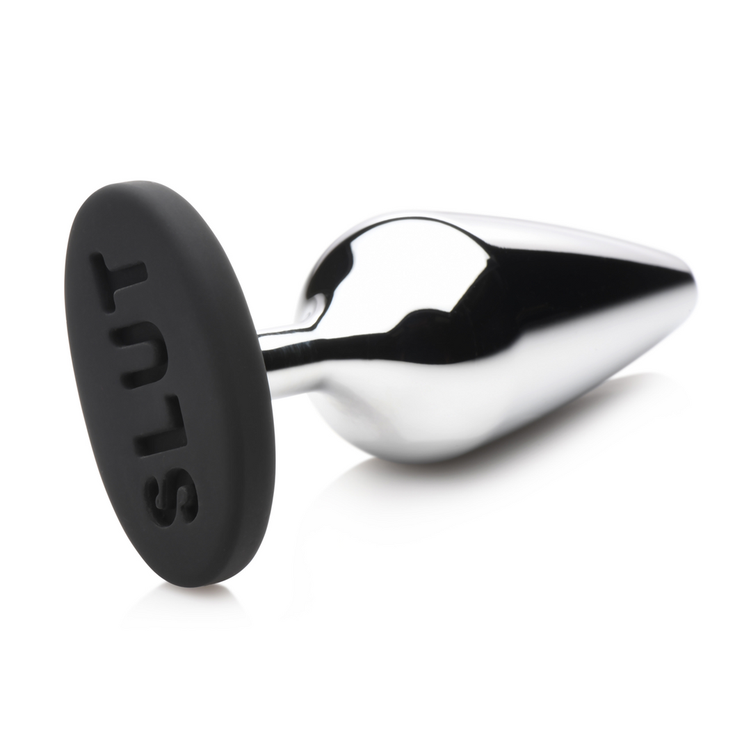 Butt Slut Anale Plug 13 cm - Metaal & Siliconen Zilver