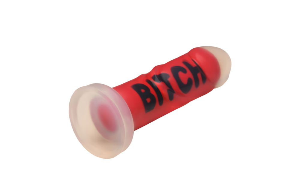 BITCH - Siliconen Dildo - Rood