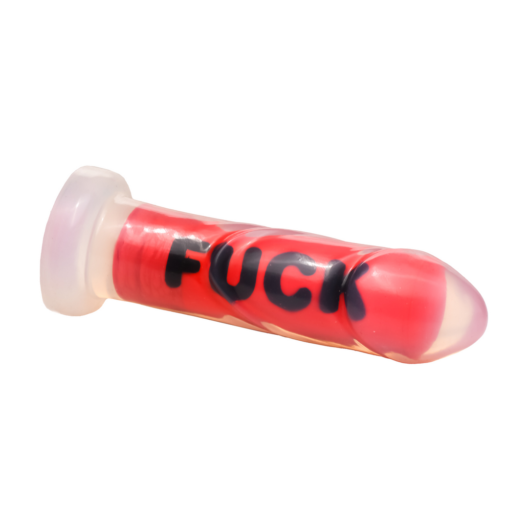 FUCK - Silicone Dildo - Red