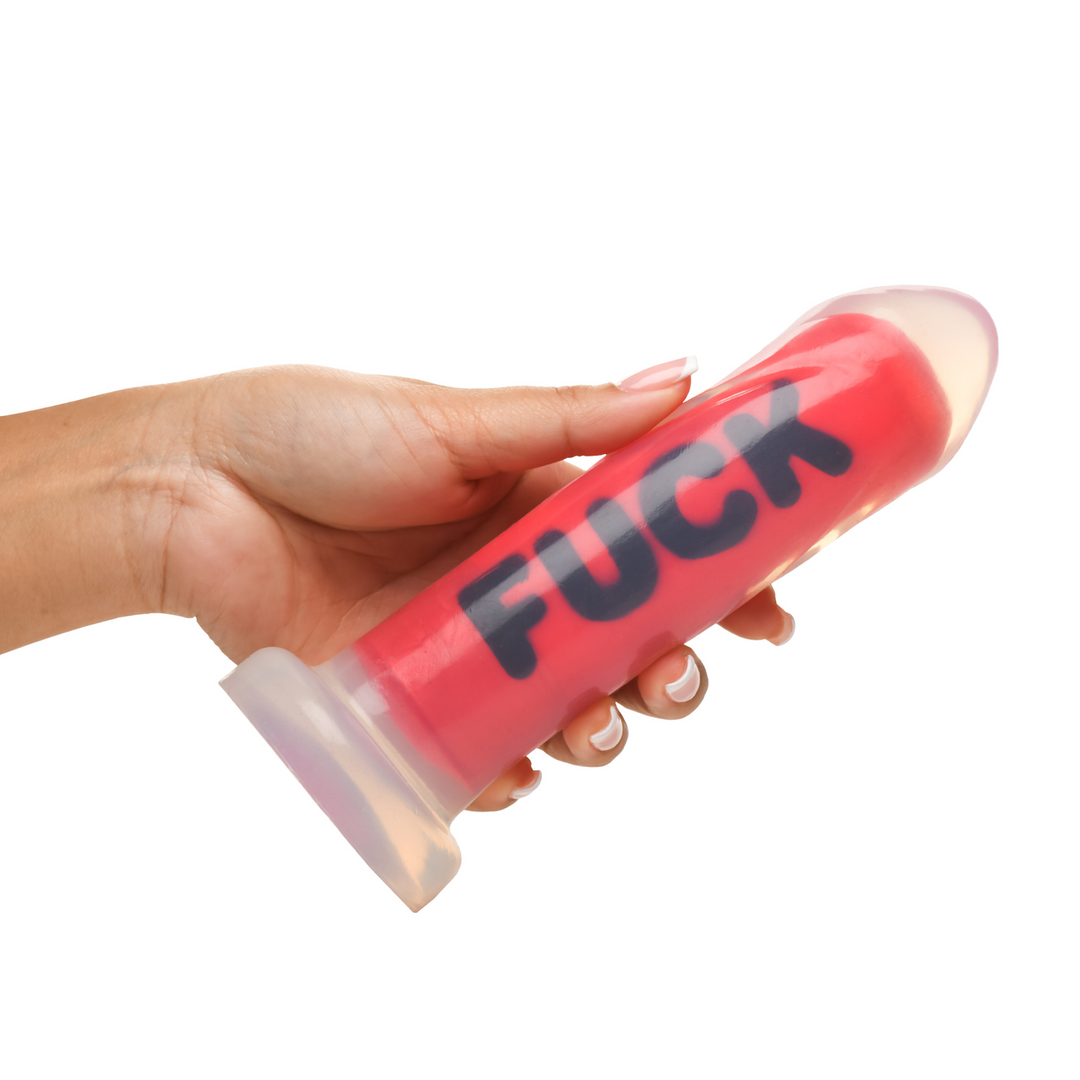 Premium FUCK Silicone Dildo Red 18.5 cm – Power & Comfort
