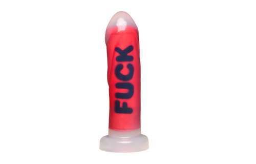 FUCK - Silikon-Dildo - Rot