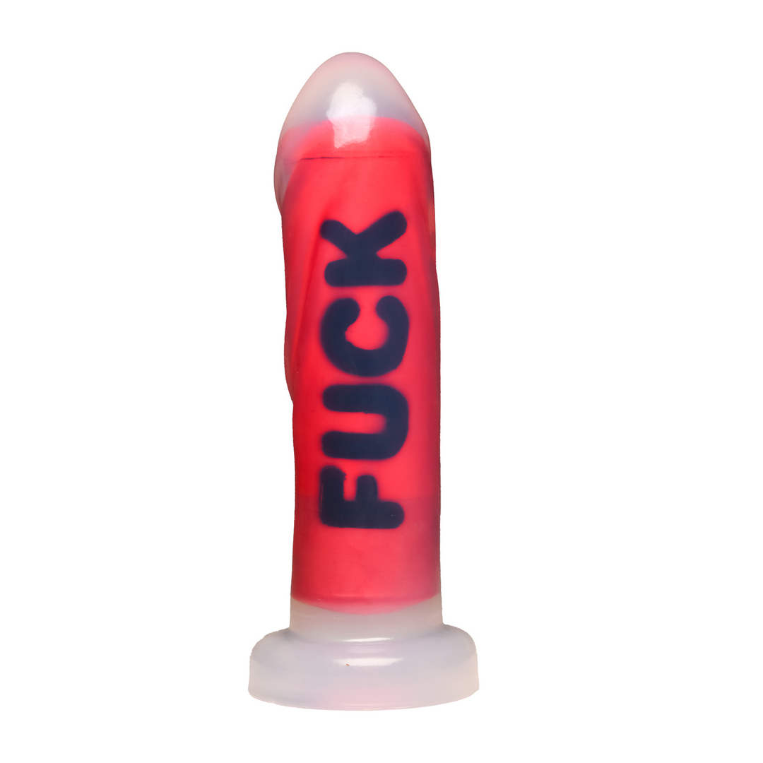FUCK - Siliconen Dildo - Rood