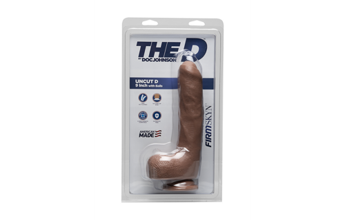 Uncut D - Realistic FIRMSKYN Dildo with Balls - 9 / 22 cm