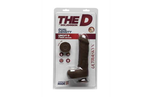 Uncut D - Realistic ULTRASKYN Dildo with Balls - 7 / 18 cm