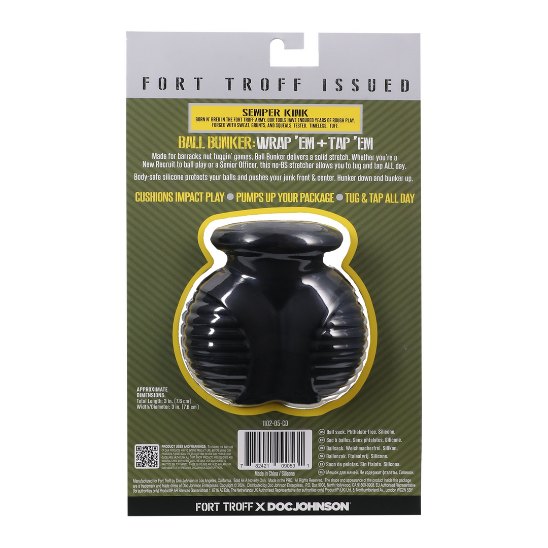Ball Bunker Black - Comfortable Silicone Ball Stretcher