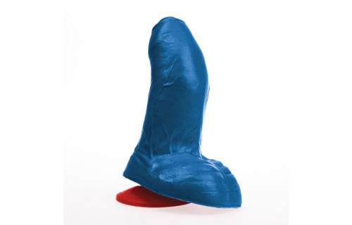 Buri S - Realistic Curved Dildo with Balls - 5.5 / 14 cm - Blue