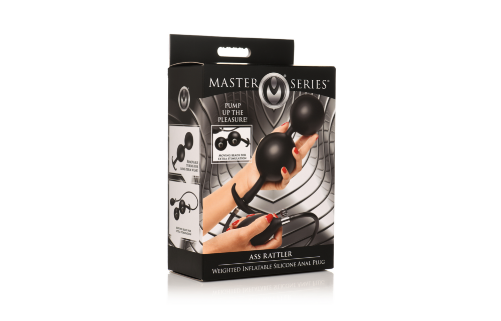 Ass Rattler 12 cm Black Weighted Silicone Anal Plug