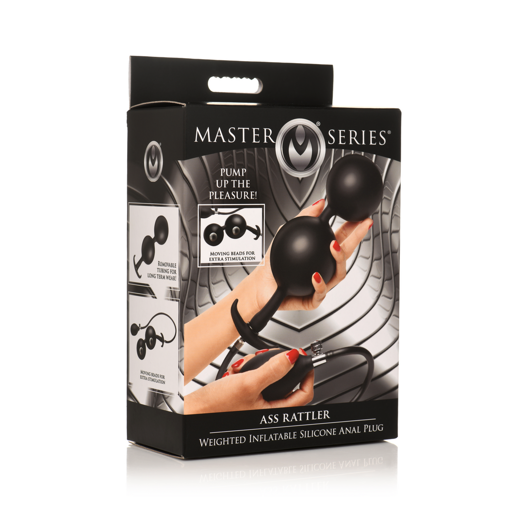 Ass Rattler 12 cm Black Weighted Silicone Anal Plug