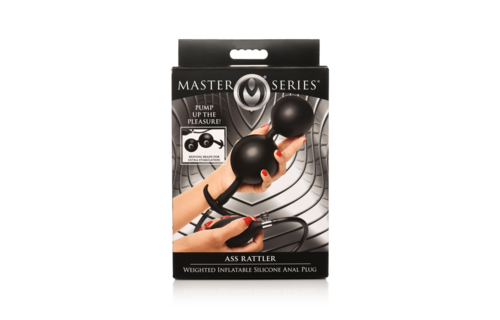 Ass Rattler 12 cm Black Weighted Silicone Anal Plug