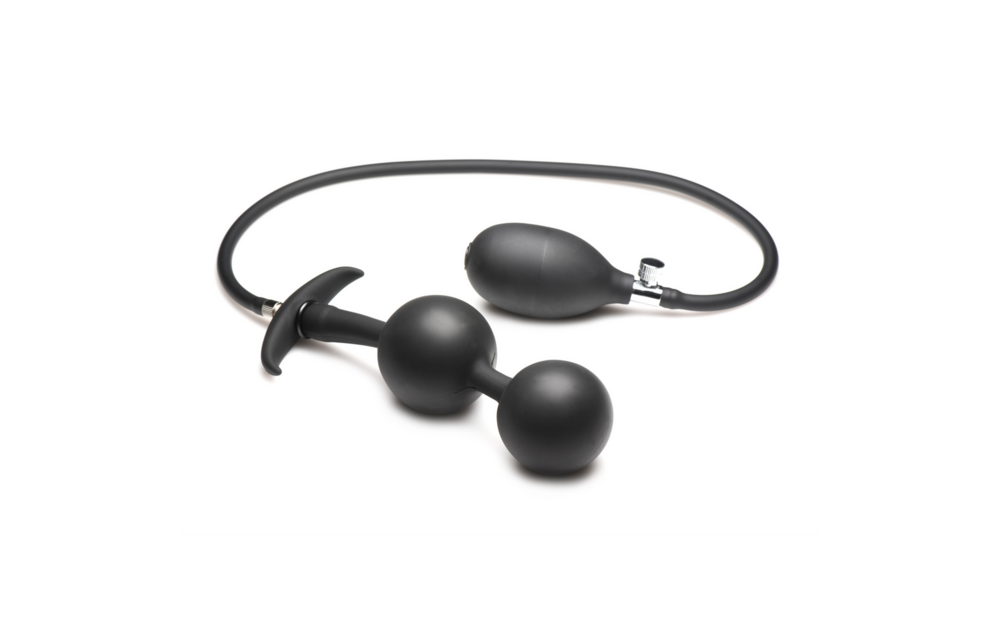 Ass Rattler 12 cm Zwarte Gewogen Siliconen Anale Plug