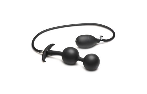 Ass Rattler 12 cm Black Weighted Silicone Anal Plug