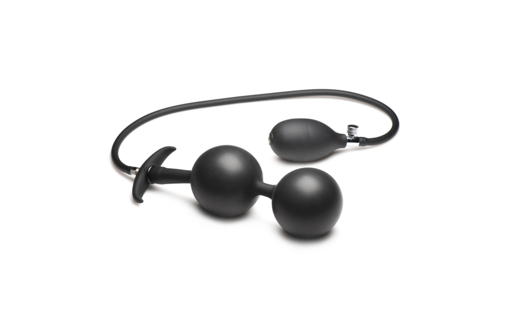 Ass Rattler 12 cm Zwarte Gewogen Siliconen Anale Plug