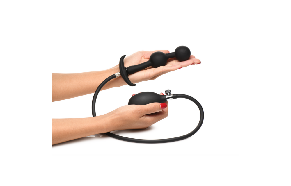 Ass Rattler 12 cm Zwarte Gewogen Siliconen Anale Plug