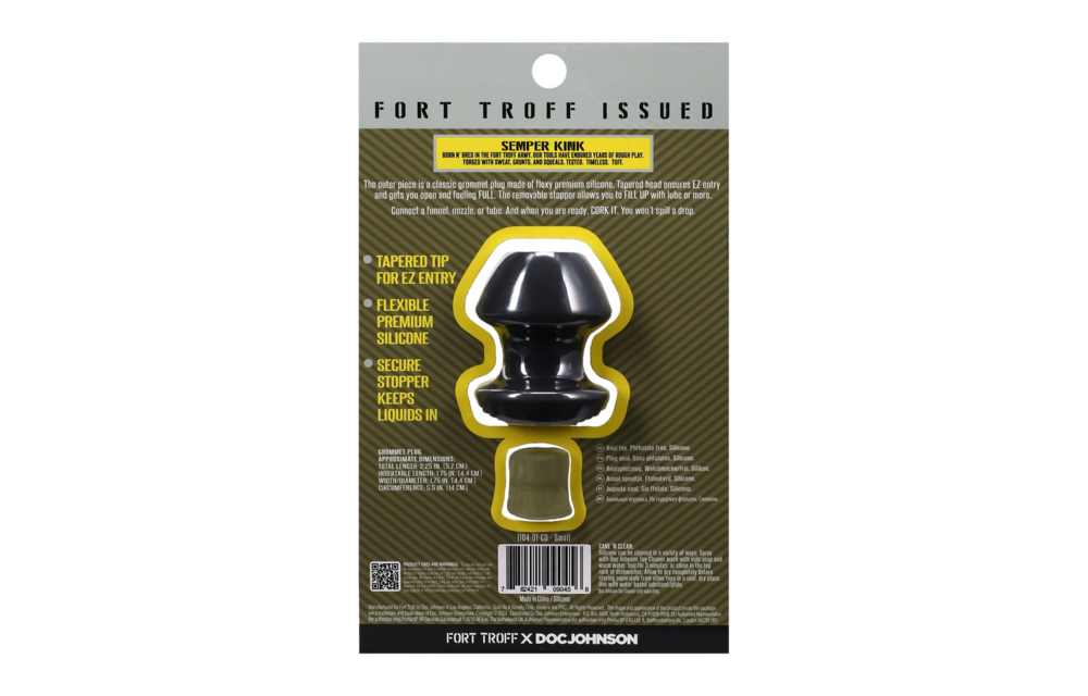 Kum Keeper Small Black 5.33 cm | Silicone Plug Doc Johnson