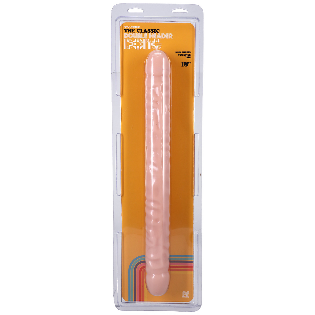 Geaderter Doppelkopf-Dildo 44,5 cm – Realistisch & Flexibel