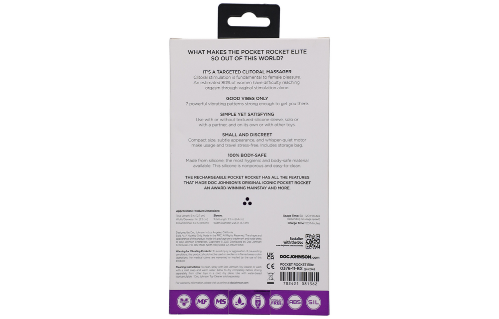 Elite Mini Vibrator - Powerful, Rechargeable & Discreet Purple