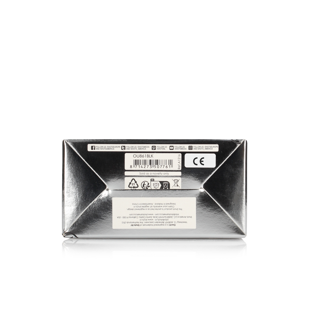 Dual Vibrating Strap-On 16 cm - Rechargeable, 10 Speeds, Black