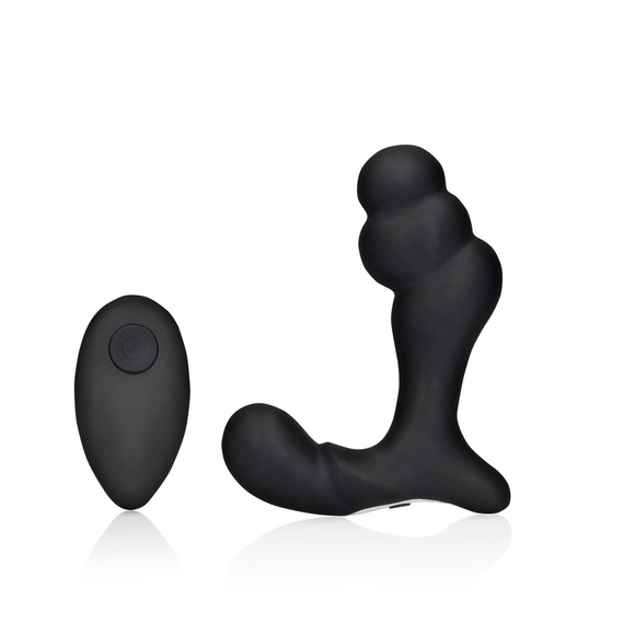 Layered Black Vibrating Prostate Massager with Remote Control