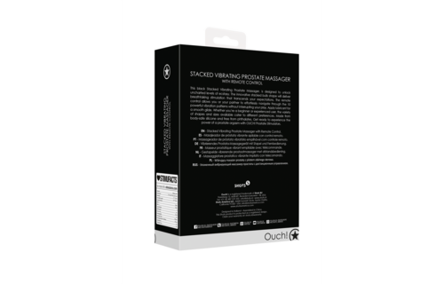 Layered Black Vibrating Prostate Massager with Remote Control