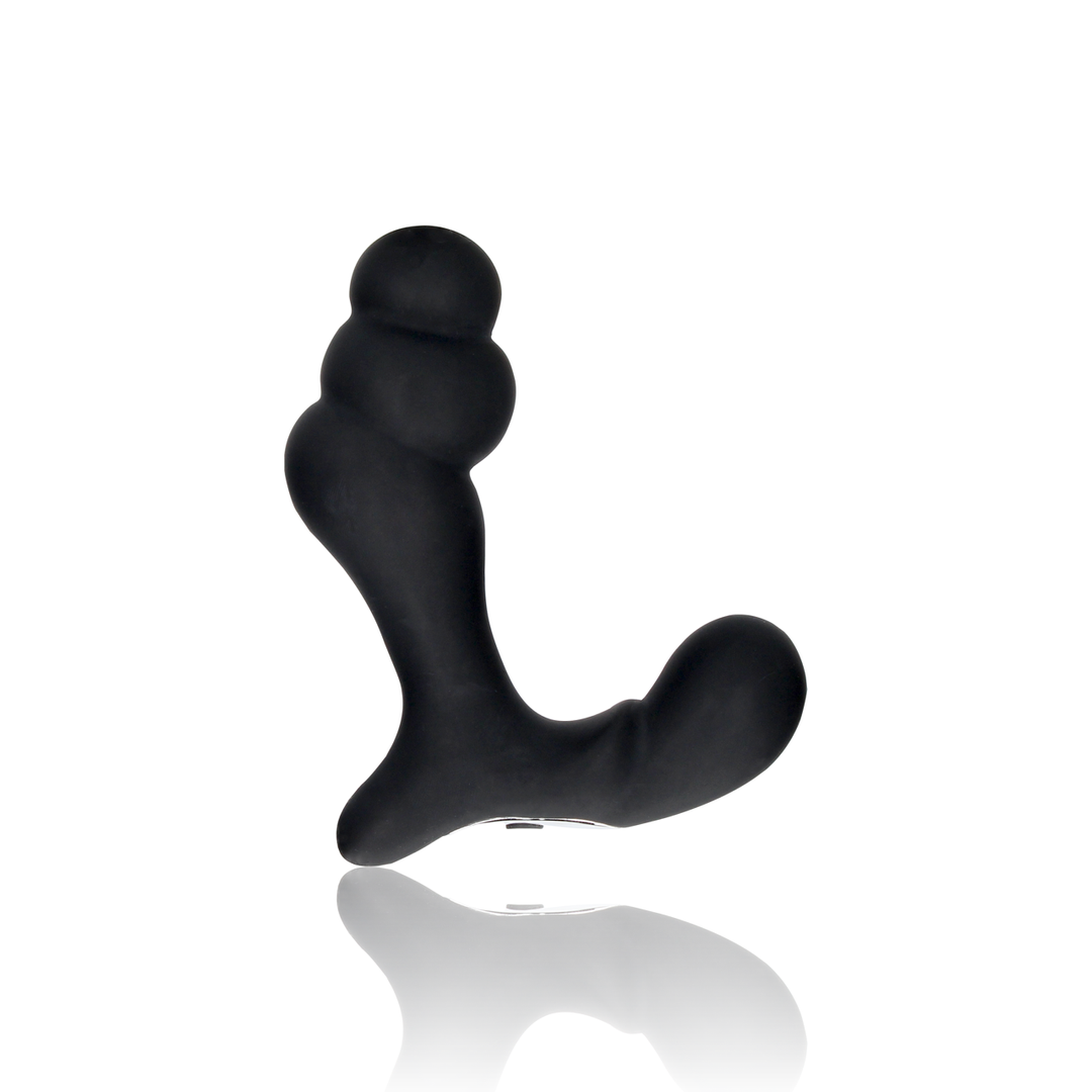 Layered Black Vibrating Prostate Massager with Remote Control