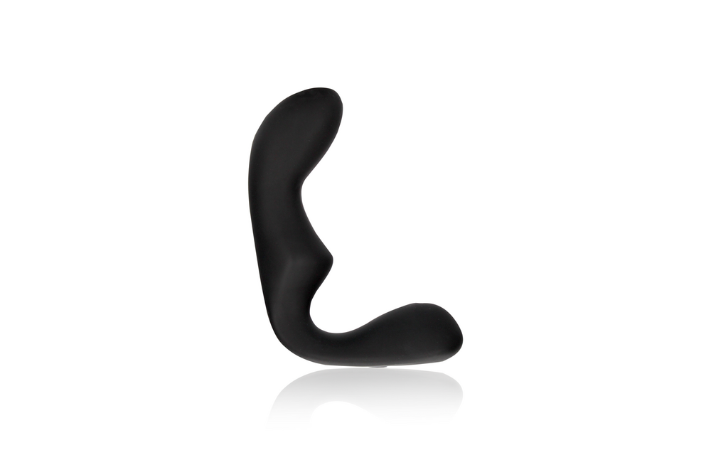 Spitzer vibrierender Prostatamassager in Schwarz mit Fernbedienung