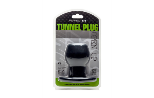 Tunnelplug XL 1,6 cm - Innovatieve Holle Buttplug Zwart