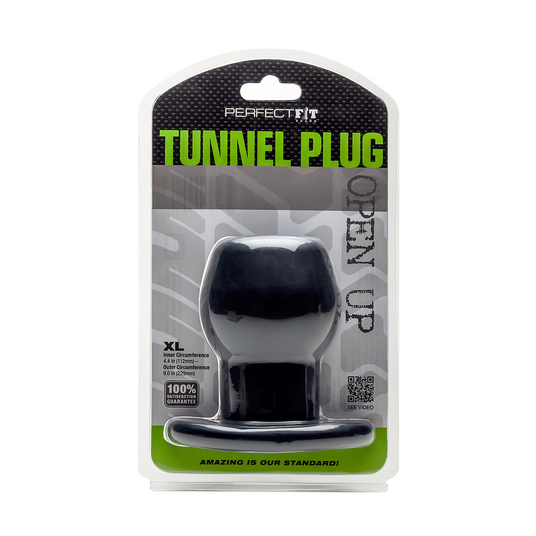 Tunnelplug XL 1,6 cm – Innovativer hohler Buttplug Schwarz