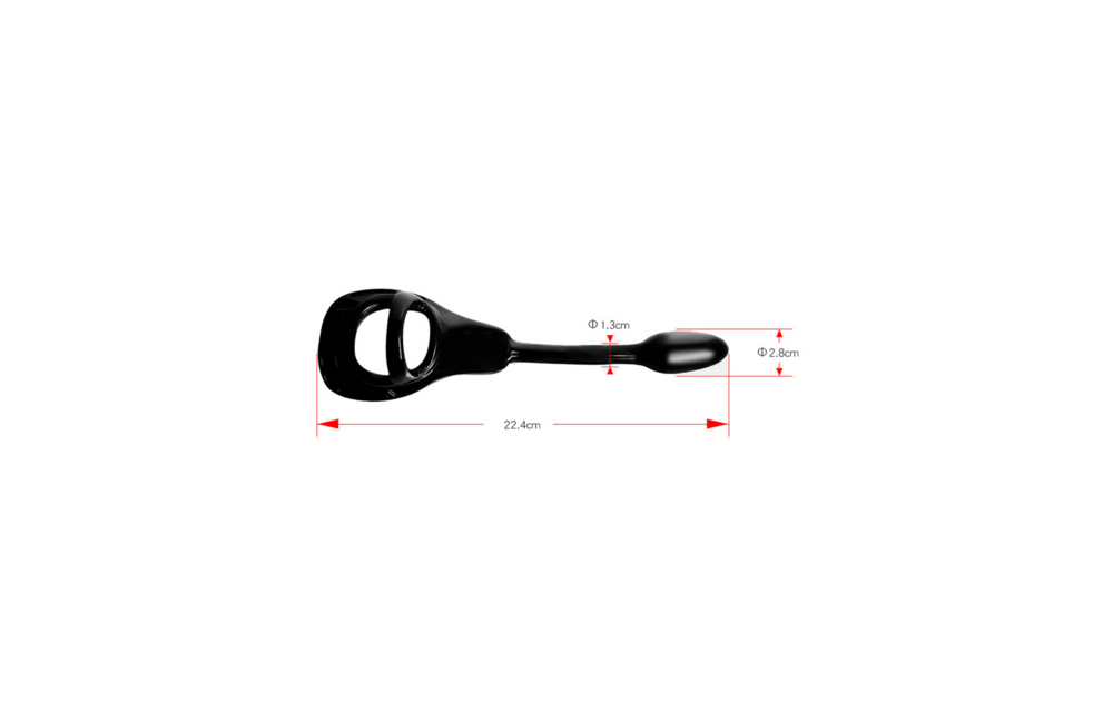 Armor Tug Lock Cockring mit Ball Strap & Butt Plug – Komfort