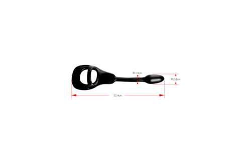 Armor Tug Lock - Cockring met Ball Strap en Butt Plug - Klein