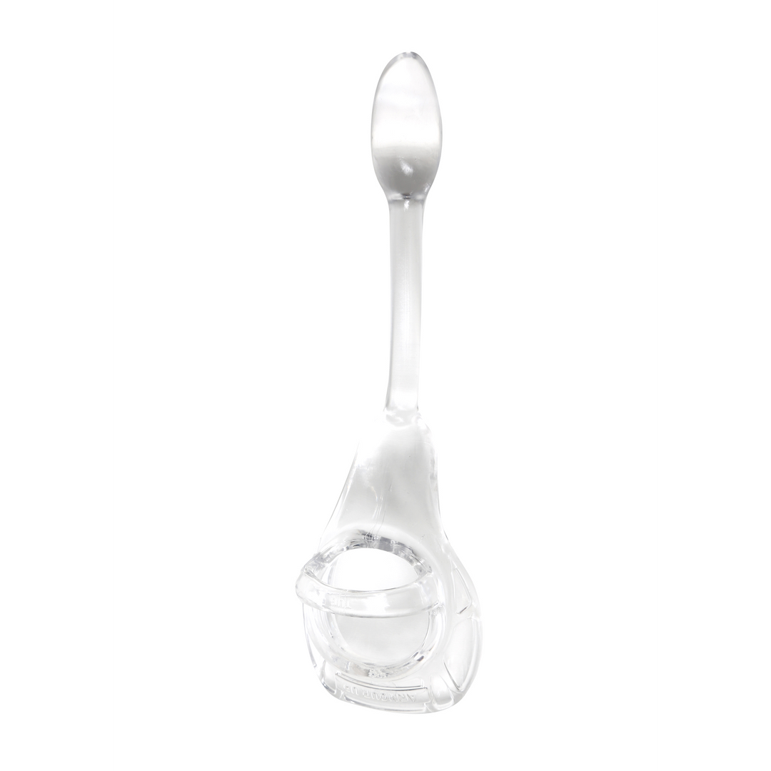 Rüstung Zugverschluss - Cockring mit Ballstrap und Butt Plug - Klein