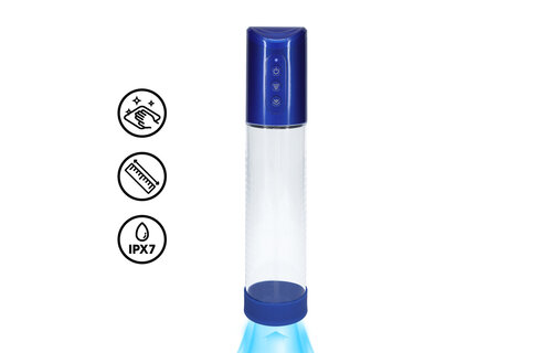 HyperPump - Rechargeable Penis Pump - Metallic Blue